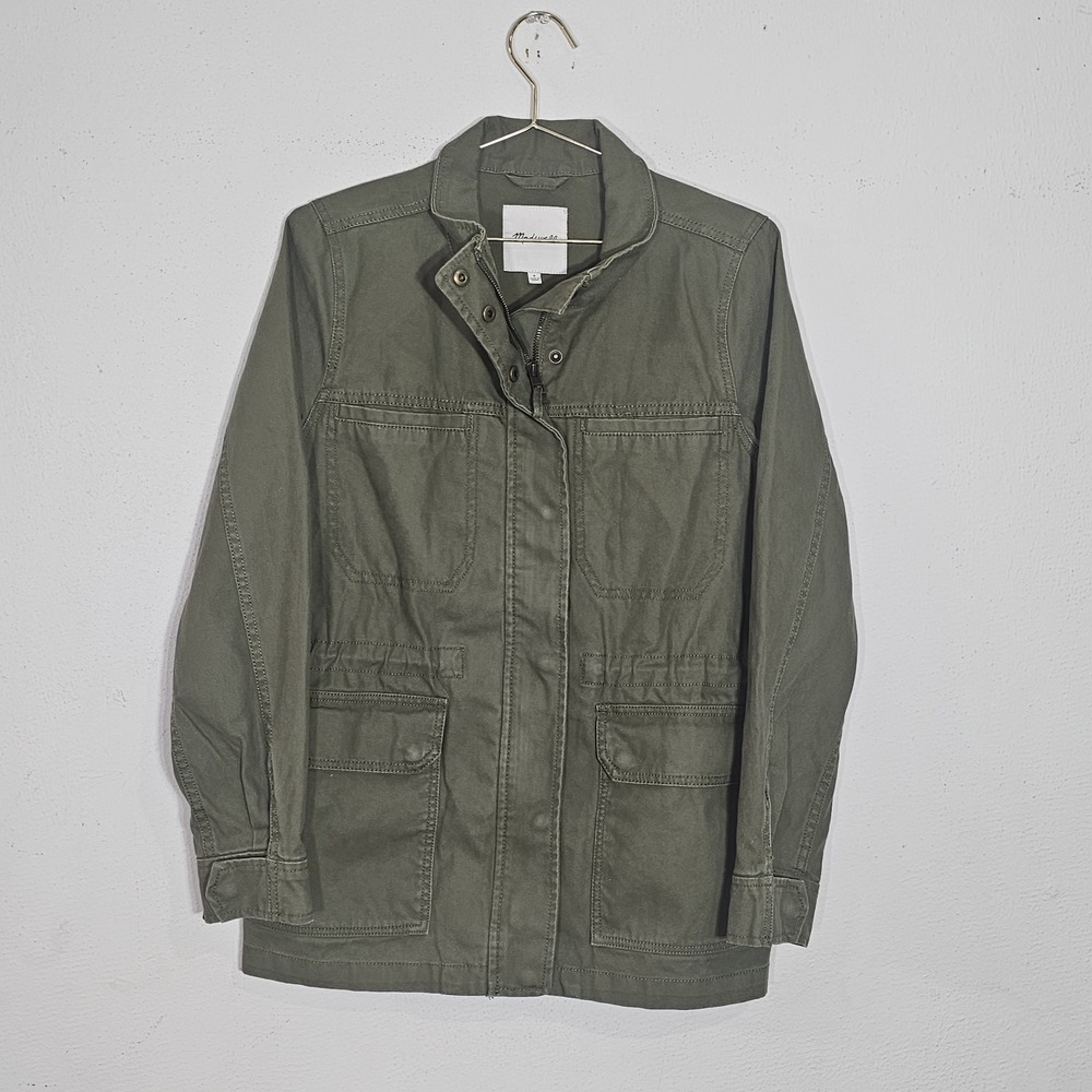 Madewell Women's Military Dispatch Jacket Desert Olive / Green Sz Small Pockets